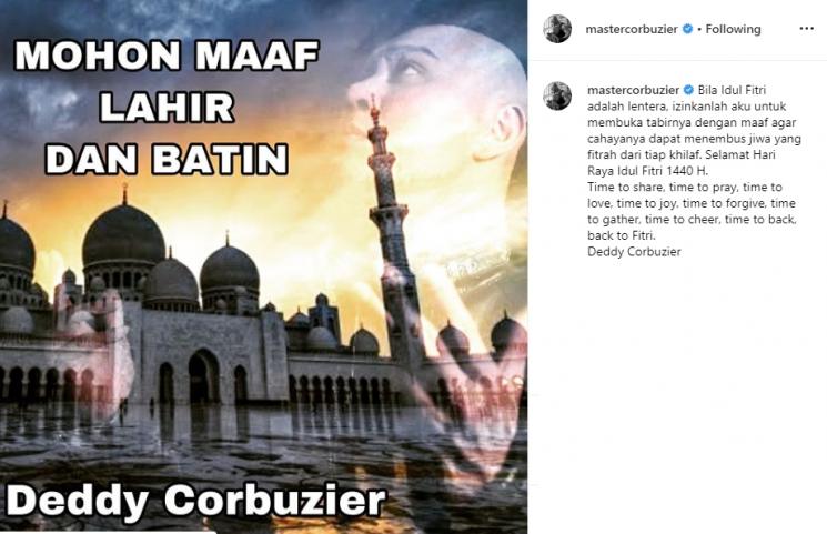 Deddy Corbuzier (Instagram/@mastercorbuzier)