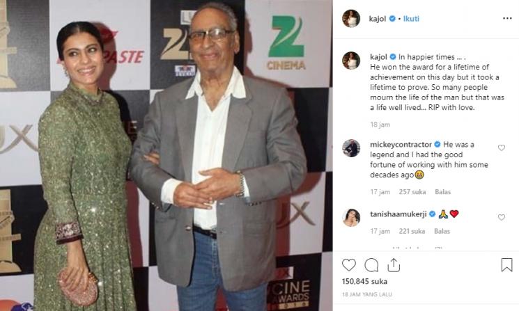 Pesan Kajol kenang ayah mertua (Instagram/@kajol)