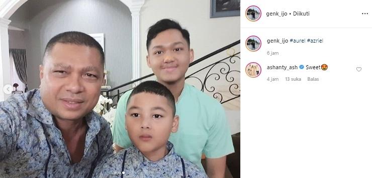 Azriel dan Raul Lemos. (Instagram/@genk_ijo)