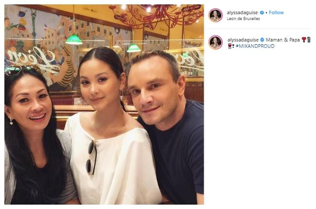 Alyssa Daguise, ayah dan Ibundanya. (Instagram/@alyssadaguise)