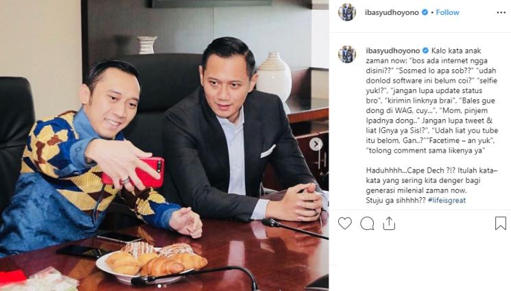 Agus Yudhoyono dan Ibas Yudhoyono (Instagram/@ibasyudhoyono)