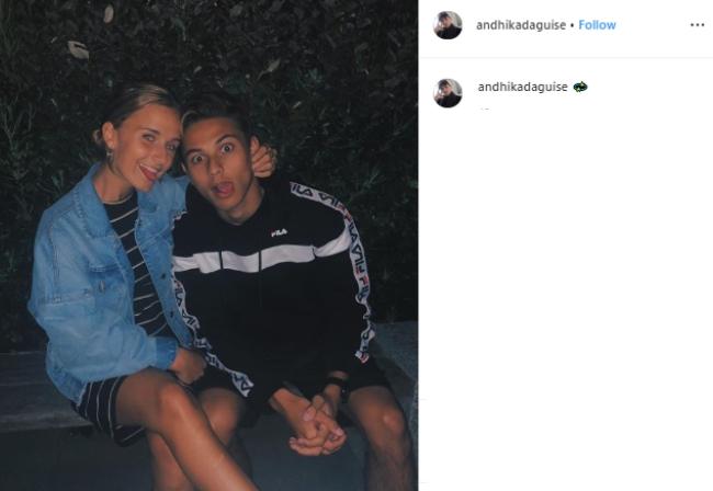 Andhika Daguise bareng kekasihnya. (Instagram/@andhikadaguise)