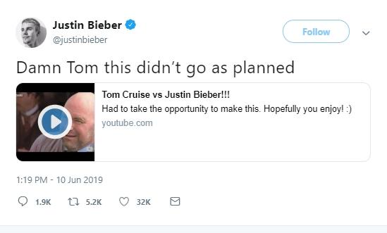 Cuitan Justin Bieber. (Twitter/@justinbieber)