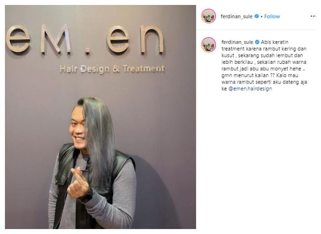 Sule dengan rambut abu-abu. (Instagram/@ferdinan_sule)