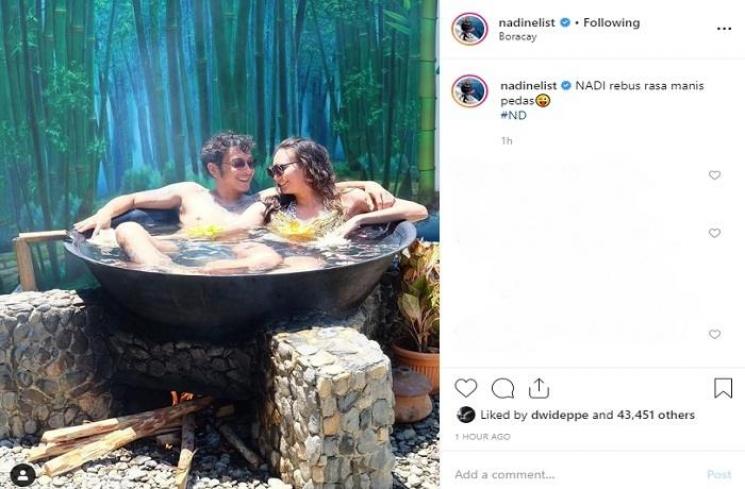 Nadine Chandrawinata dan Dimas Anggara (Instagram @nadinelist)