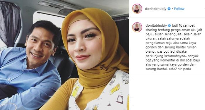 Donita ceritakan pengalaman kocaknya. (Instagram/@donitabhubiy)