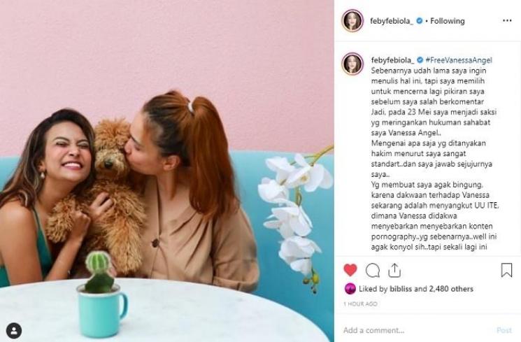 Vanessa Angel dan Feby Febiola (Instagram @febyfebiola_)