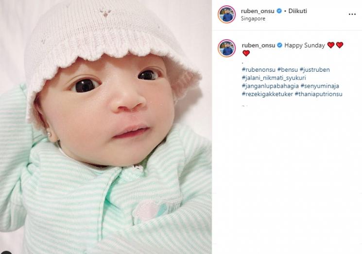 Putri kedua Ruben Onsu, Thania Putri Onsu (Instagram/@ruben_onsu)
