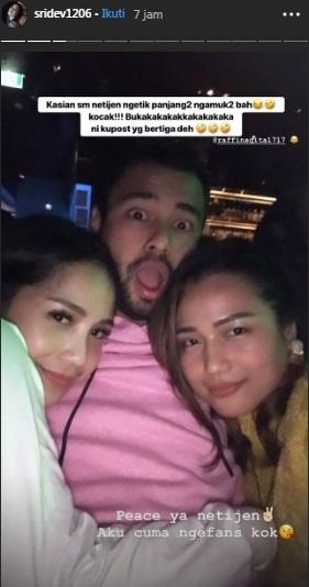 Di depan Nagita Slavina, Raffi Ahmad dipeluk perempuan cantik. [Instagram]