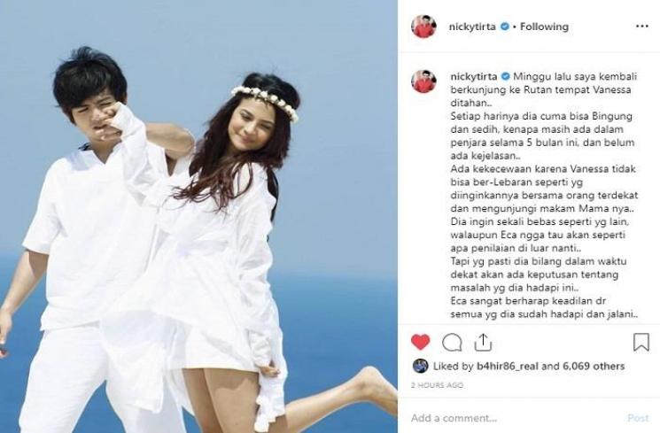Nicky Tirta dan Vanessa Angel (Instagram @nickytirta)