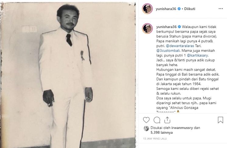 Ayah Yuni Shara dan KD (Instagram/@yunishara36)