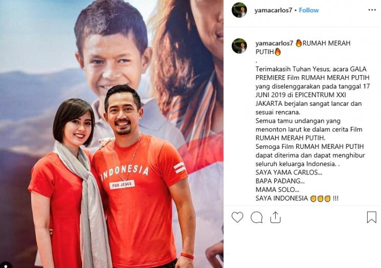 Yama Carlos dan Istri (Instagram/@yamacarlos7)