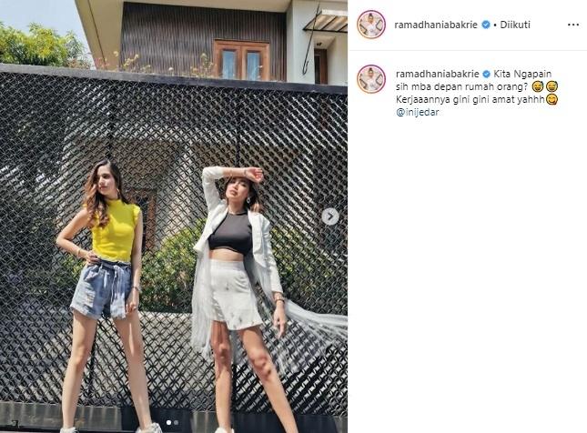 Nia Ramadhani dan Jessica Iskandar. (Instagram/@ramadhaniabakrie)