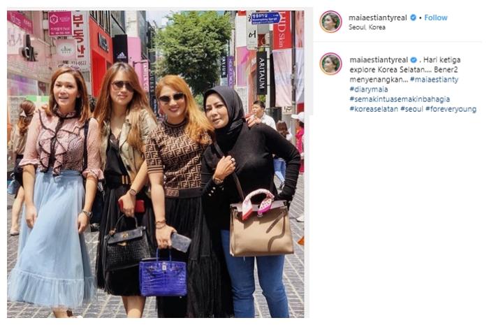 Maia Estianty dan geng sosialitanya. (Instagram/@maiaestiantyreal)