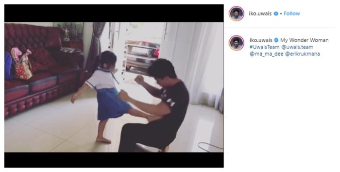 Iko Uwais dan Atreya. (Instagram/@iko.uwais)
