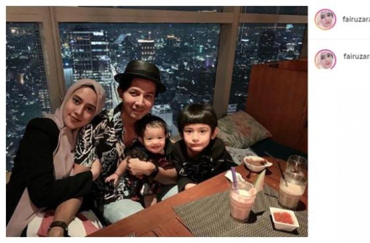 Keluarga Fairuz A Rafiq dan Sonny Septian. (Instagram/@fairuzarafiq)
