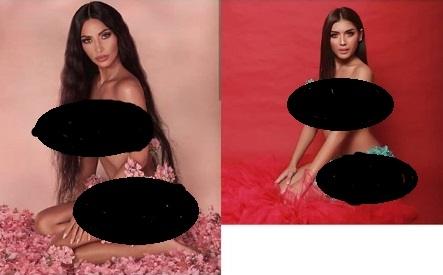 Pose hot Kim Kardashian vs Millendaru. [Instagram]