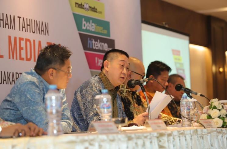 Rapat Umum Pemegang Saham Tahunan (RUPST) yang digelar Perseroan di Hotel Century Park, Senayan, Jakarta Selatan, Senin (24/6/2019).