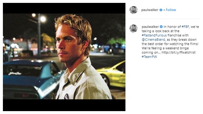 Paul Walker. (Instagram/@paulwalker)