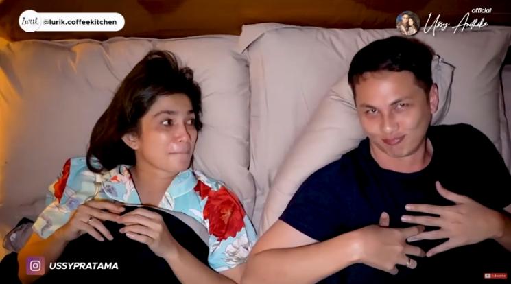 Ussy Sulistiawaty dan Andhika Pratama. (Youtube/UssyAndhikaOfficial)