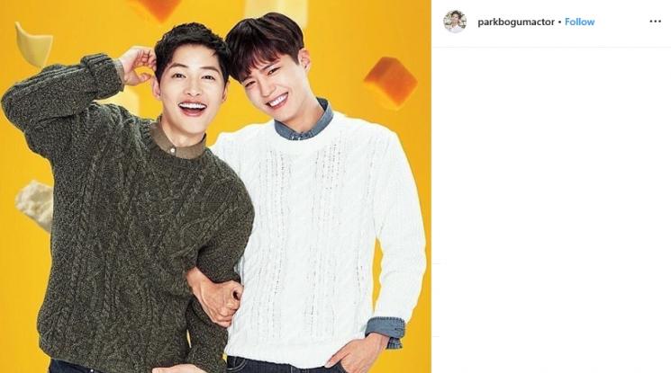 Song Joong-ki dan Park Bo-gum (Instagram/@parkgobumactor)