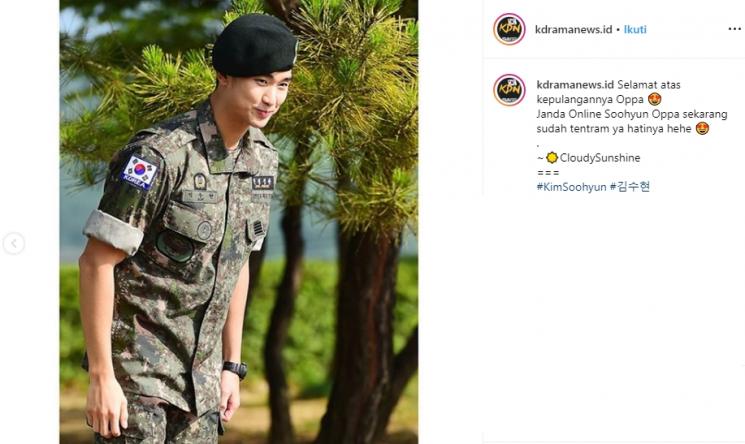 Kim Soo Hyun keluar wamil (Instagram)