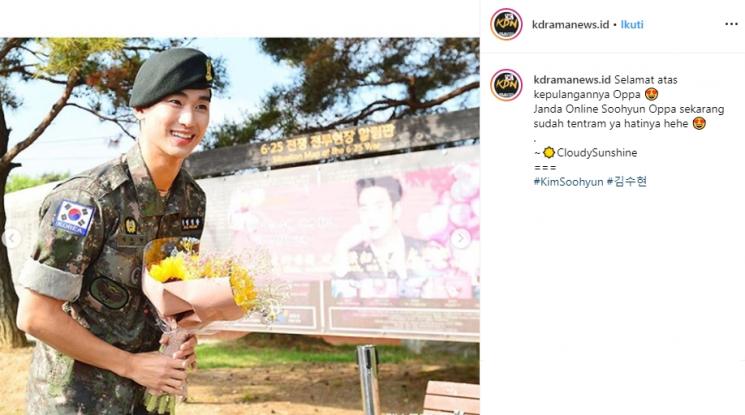 Kim Soo Hyun keluar wamil (Instagram)