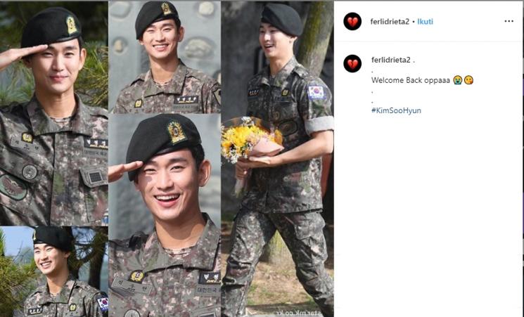Kim Soo Hyun keluar wamil (Instagram)