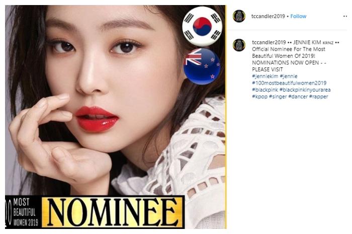 Jennie BLACKPINK. (Instagram/@tccandler2019)