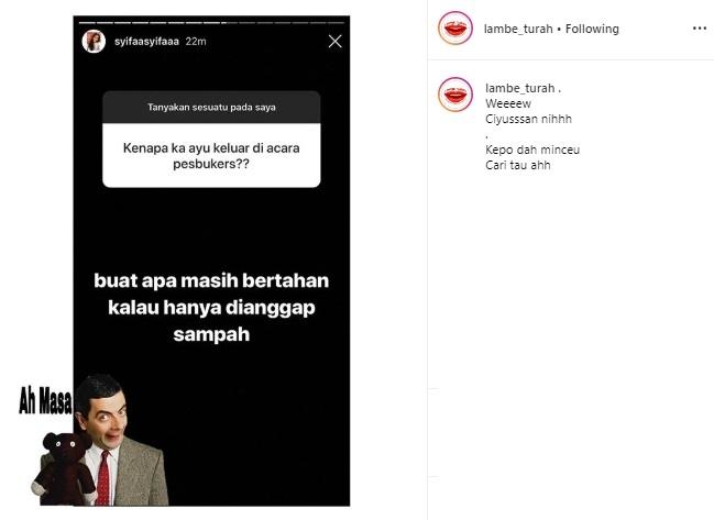 Postingan adik Ayu Ting Ting. (Instagram/@lambe_turah)