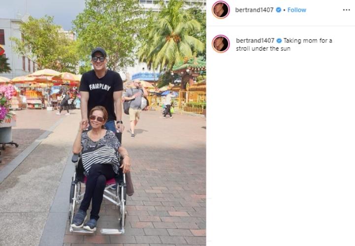 Bertrand Antolin dan ibunya. (Instagram/@bertrand1407)