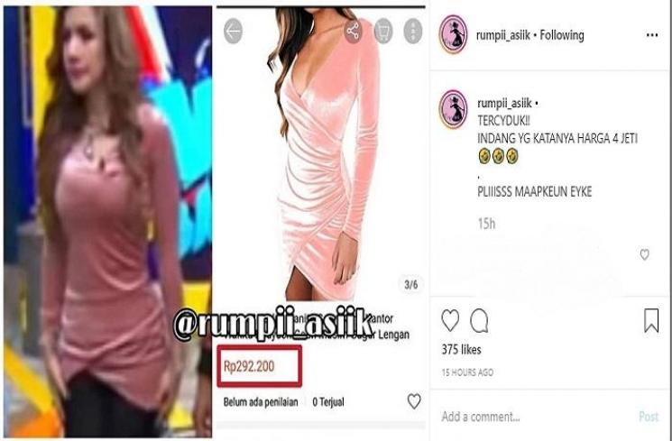 Baju Barbie Kumalasari (Instagram @rumpii_asiik)