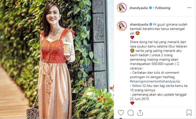 Shandy Aulia pakai Summer dress (Instagram/@shandyaulia)