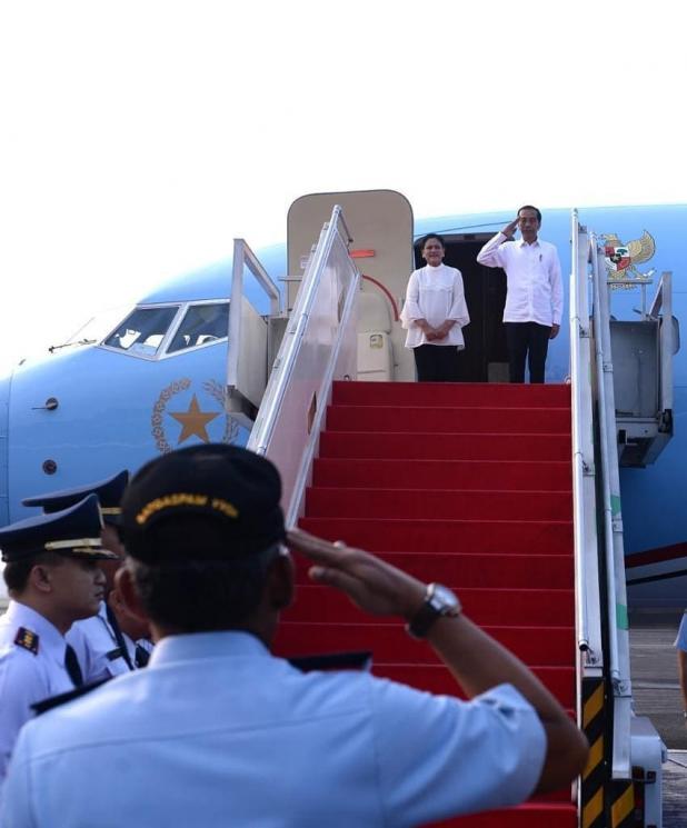 Momen manis Jokowi dan Iriana. (Instagram/@jokowi)