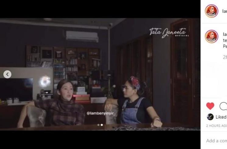 Maia Estianty dan Tata Janeeta (Instagram @lambenyinyir)