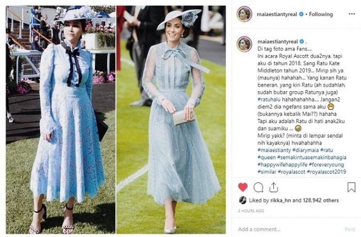 Maia Estianty dan Kate Middleton (Instagram @maiaestiantyreal)