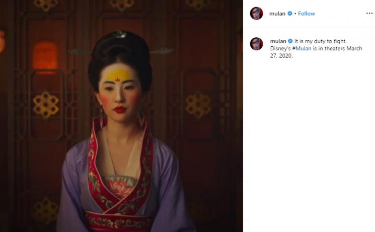 Trailer film Mulan Live Action (Instagram/@mulan)