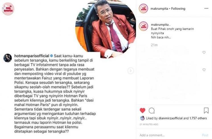 Hotman Paris (Instagram @makrumpita)