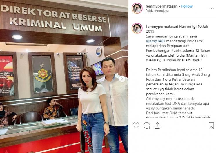 Femmy Permatasari dan suami (Instagram/@femmypermatasari)