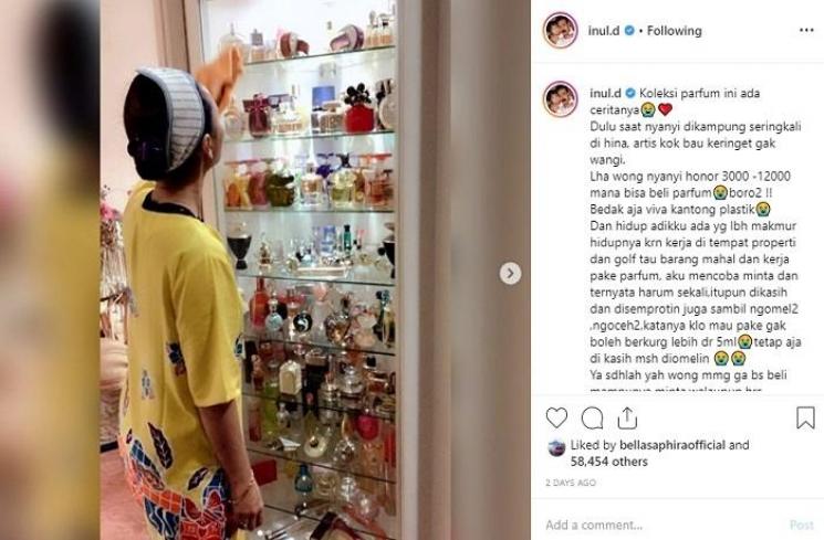 Inul Daratista memiliki koleksi parfum yang banyak (Instagram @inul.d)