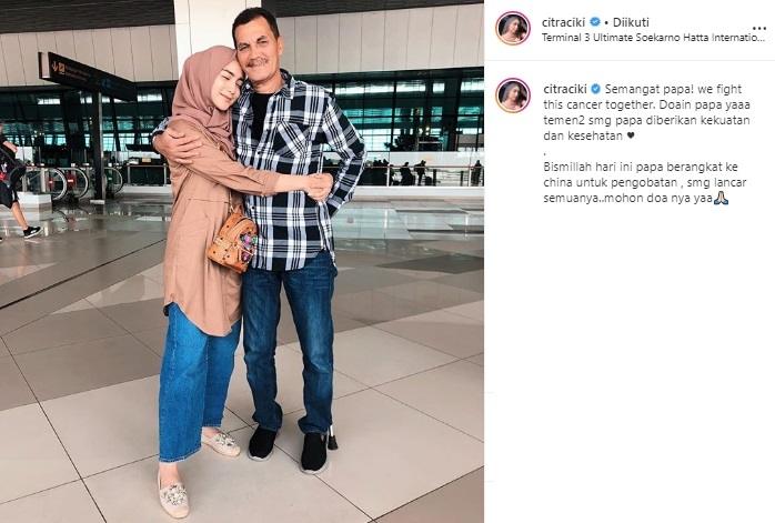 Citra Kirana dan ayahnya, Iwan Siregar. (Instagram/@citraciki)
