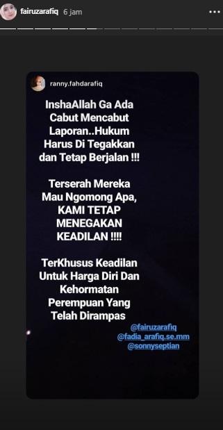 Postingan saudara Fairuz A Rafiq. (Instagram/@fairuzarafiq)