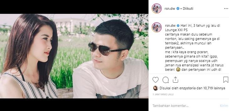 Rosiana Dewi dan Handika Pratama. (Instagram/@rsn.dw)