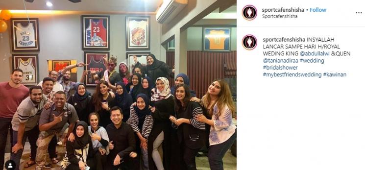 Bridal Shower Tania Nadira dan Kekasih (Instagram/@sportcafenshisha)