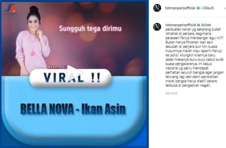 Hotman Paris komentari lagu 'ikan asin'. (Instagram/@hotmanparisofficial)
