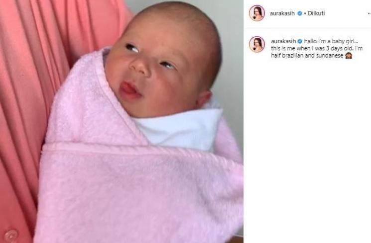 Bayi Aura Kasih. (Instagram/@aurakasih)
