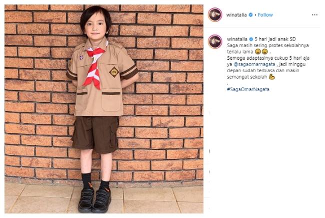 Saga Omar Nagata, putra Anji. (Instagram/@winatalia)