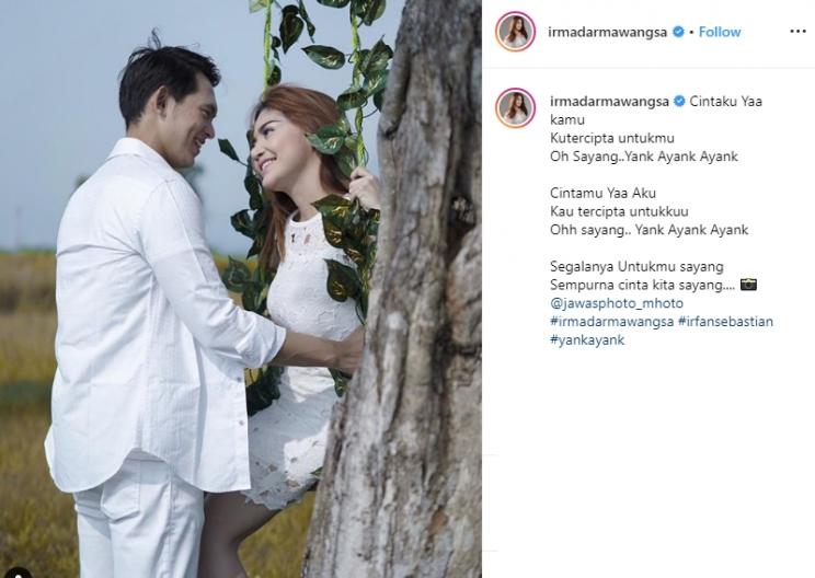 Irma Darmawangsa dan Irfan Sbaztian (Instagram/@irmadarmawangsa)