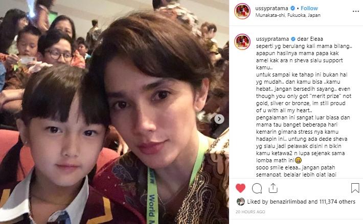 Ussy Sulistiawaty dan Elea. (Instagram/@ussypratama)