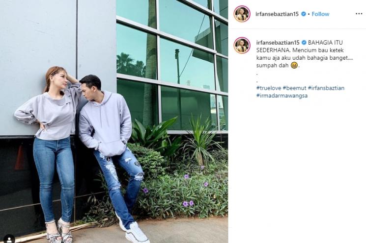 Irma Darmawangsa dan Irfan Sbaztian (Instagram/@irfansebaztian15)